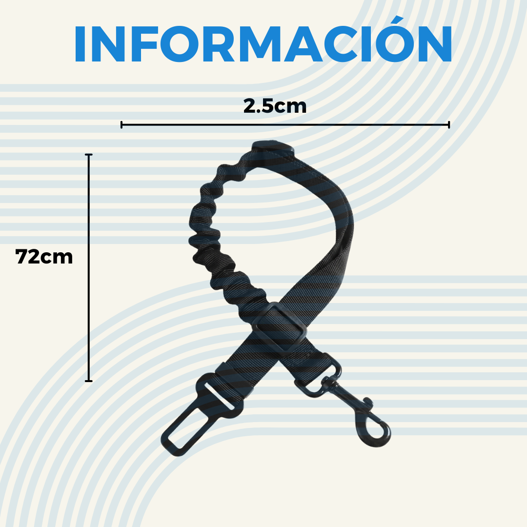 Informaci&oacute;n del cintur&oacute;n de seguridad para perros ajustable